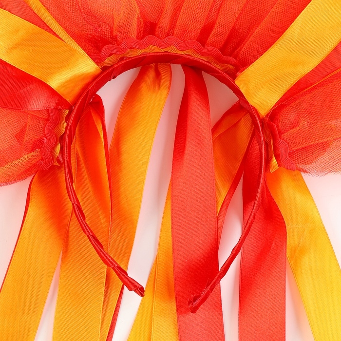 Карнавальный ободок «Лучистое солнце», цвет красно-оранжевый Карнавальный ободок «Лучистое солнце», цвет красно-оранжевый