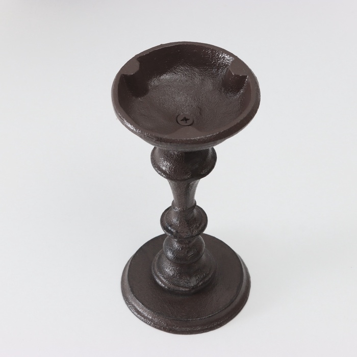 Подсвечник чугун на 1 свечу  Подсвечник чугун на 1 свечу "Белль" d=7 см 9,6х9,6х20,3 см