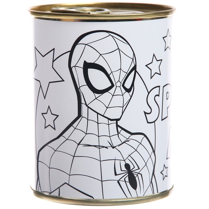 Копилка-раскраска с красками  Копилка-раскраска с красками "На подарок герою", Человек-Паук