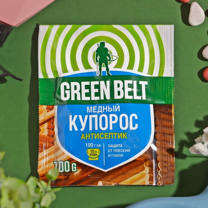 Медный купорос антисептик от плесени и гнили, Грин Бэлт, 100 г Медный купорос антисептик от плесени и гнили, Грин Бэлт, 100 г