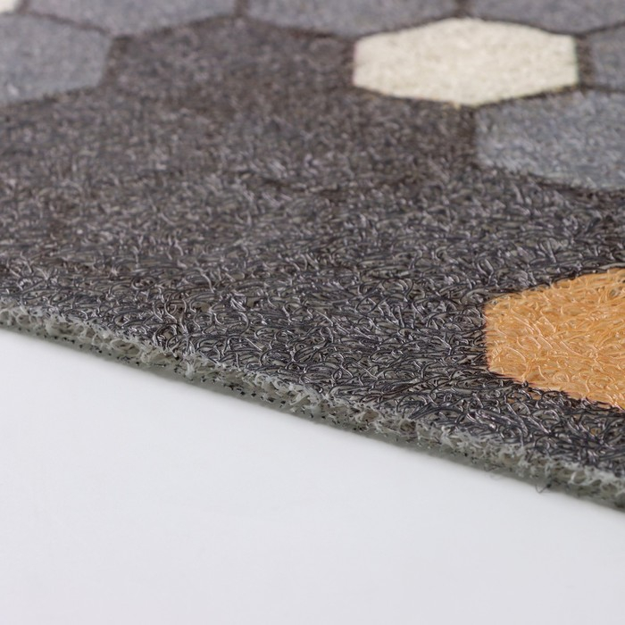 Коврик придверный грязезащитный Доляна «Гамма», вырезной, 50×80 см, цвет серый Коврик придверный грязезащитный Доляна «Гамма», вырезной, 50×80 см, цвет серый