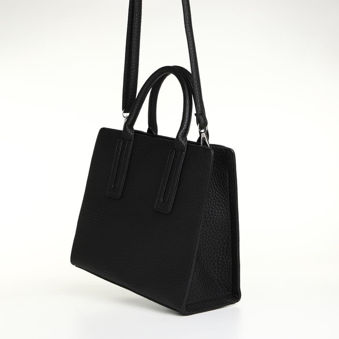 Сумка женская на молнии, TEXTURA, средний размер, цвет чёрный Сумка женская на молнии, TEXTURA, средний размер, цвет чёрный