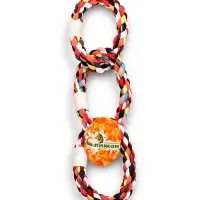 Игрушка тренировочная канатная "3 кольца", до 36 см, до 120 г