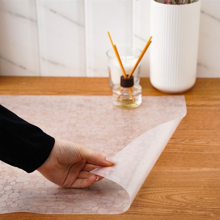 Коврик противоскользящий Доляна «Галька», 45×90 см, цвет прозрачный Коврик противоскользящий Доляна «Галька», 45×90 см, цвет прозрачный