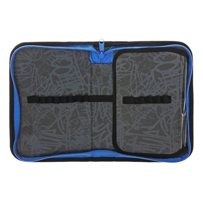 Пенал 1 секция, 130х200, откидная планка, ламинированный картон, для мальчика, синий/чёрный, Seventeen Пенал 1 секция, 130х200, откидная планка, ламинированный картон, для мальчика, синий/чёрный, Seventeen