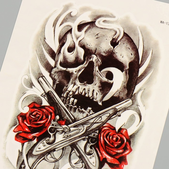 Татуировка на тело цветная Татуировка на тело цветная "Конец дуэли" 26,1х14,6 см