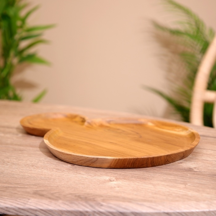 Блюдо, тиковое дерево 25х2х35 см Блюдо, тиковое дерево 25х2х35 см