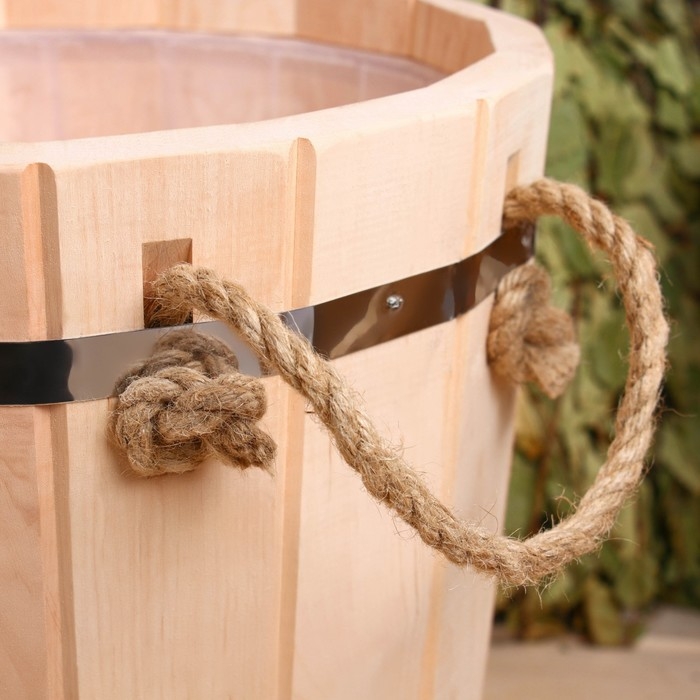 Запарник из ольхи 15 л, с пластиковой вставкой Запарник из ольхи 15 л, с пластиковой вставкой