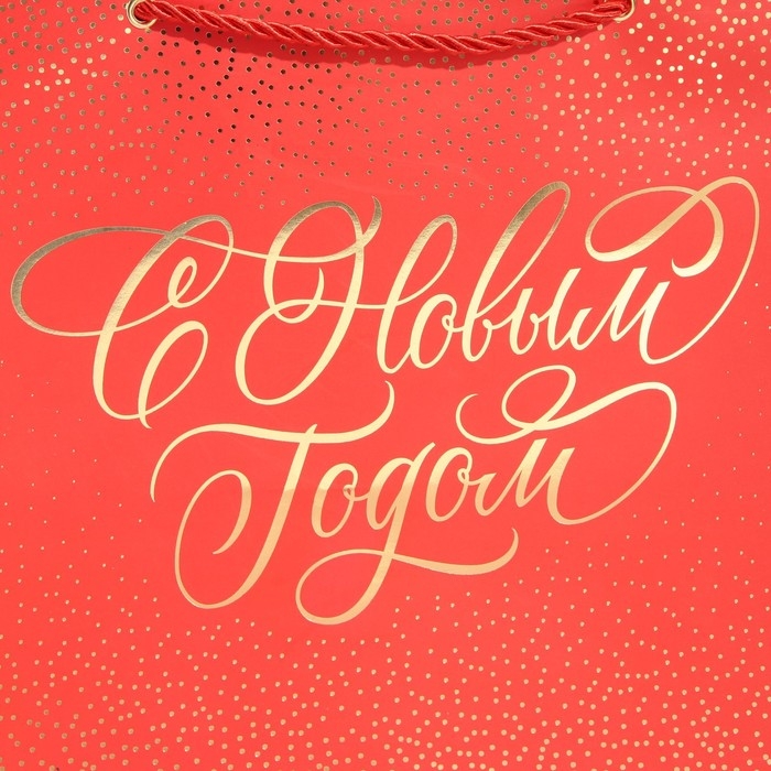 Пакет подарочный новогодний ламинированный «Клетка», 25 х 23 х 18 см, Новый год