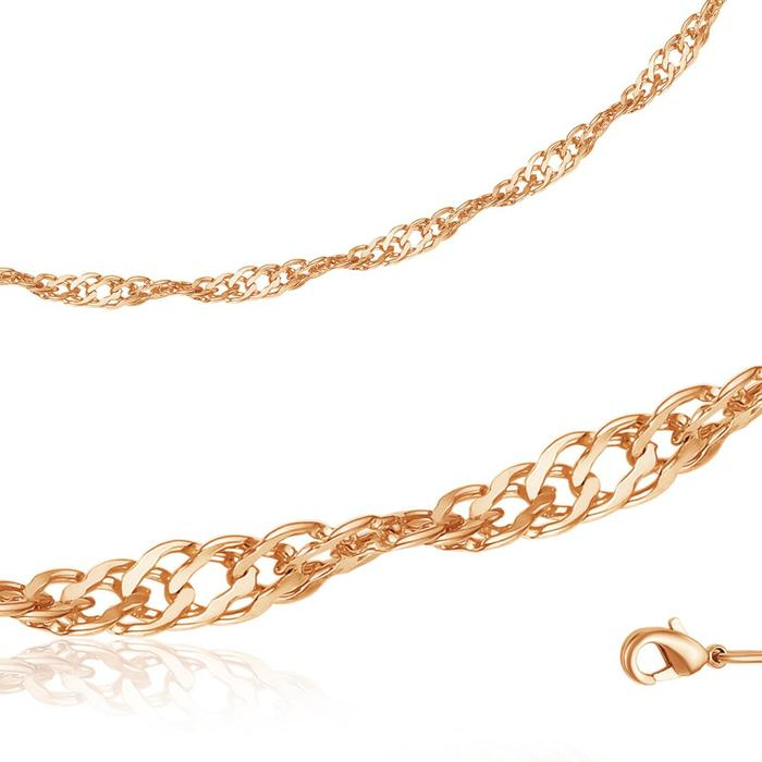 Цепь «Плетение Сингапур», позолота, 50 см Цепь «Плетение Сингапур», позолота, 50 см