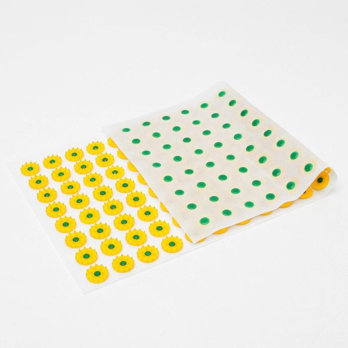 Аппликатор Аппликатор "Кузнецова", 144 колючки, спанбонд, 26 х 56 см, жёлтый.