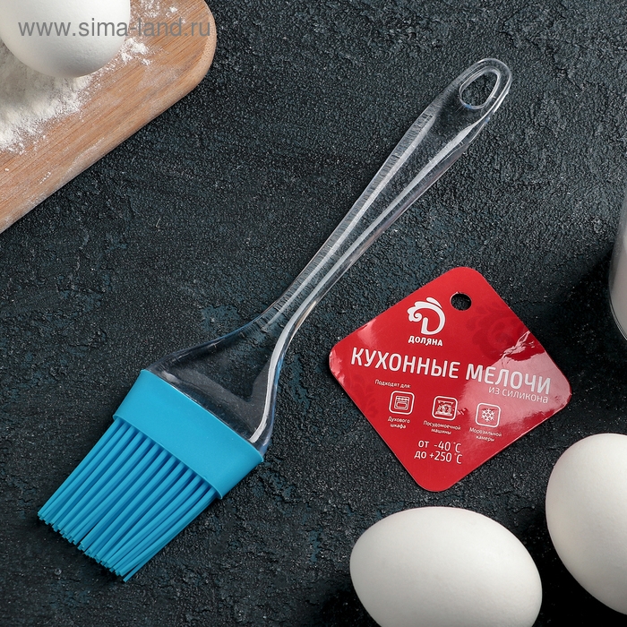 Кисть Доляна «Лёд», силикон, 20,5×4,5 см, цвет МИКС Кисть Доляна «Лёд», силикон, 20,5×4,5 см, цвет МИКС