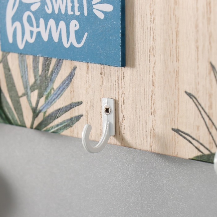 Крючки декоративные дерево Крючки декоративные дерево "Дом, милый дом. Растения" 24х13,5 см