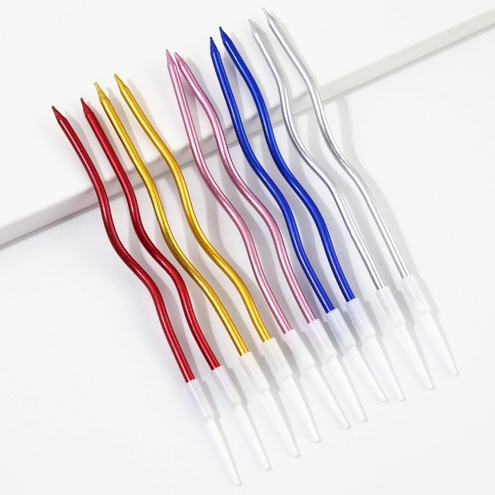 Свечи для торта «Для твоего праздника», разноцветные, 10 шт., 15 х 0,5 см Свечи для торта «Для твоего праздника», разноцветные, 10 шт., 15 х 0,5 см