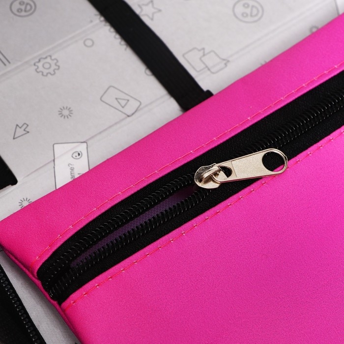 Пенал 1 секция 140 х 210 х 40 мм, откидной карман и косметичка, тканевый, Calligrata TOP Content  Пенал 1 секция 140 х 210 х 40 мм, откидной карман и косметичка, тканевый, Calligrata TOP Content "Рыбки"