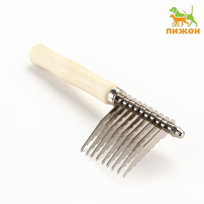 Колтунорез боковой Wood, 9 лезвий, деревянная ручка Колтунорез боковой Wood, 9 лезвий, деревянная ручка