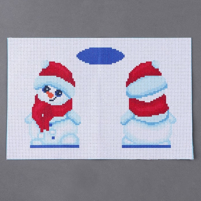 Вышивка крестиком на Новый год. Набор для создания игрушки «Снеговичок» Вышивка крестиком на Новый год. Набор для создания игрушки «Снеговичок»