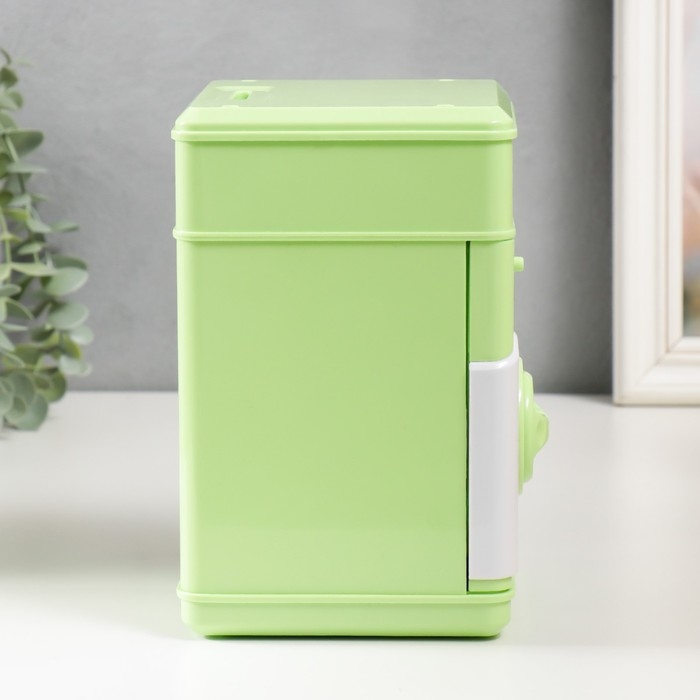 Копилка пластик Копилка пластик "Сейф. Тигрёнок" кодовый замок, звук АА зелёный 13х12х19