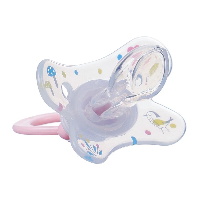 Соска - пустышка силиконовая ортодонтическая, от 12 мес., с колпачком + держатель «Зайка», цвет розовый Соска - пустышка силиконовая ортодонтическая, от 12 мес., с колпачком + держатель «Зайка», цвет розовый