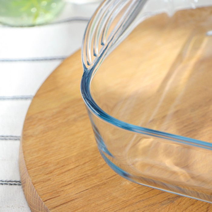 Форма для запекания Paşabah&ccedil;e Borcam, 3.5 л, прямоугольная, жаропрочное стекло, прозрачная