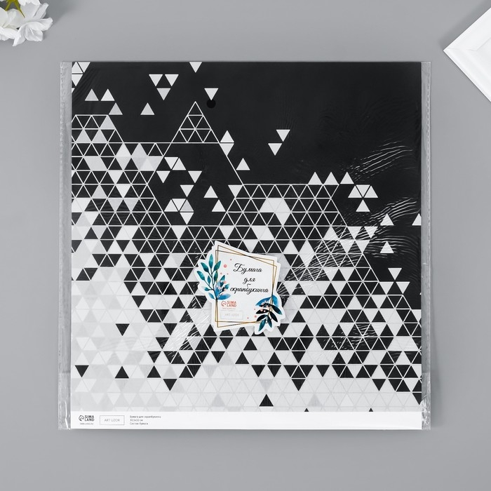 Бумага для скрапбукинга двусторонняя Бумага для скрапбукинга двусторонняя "Стиль" плотность 180 гр набор 5 шт 30,5х32 см