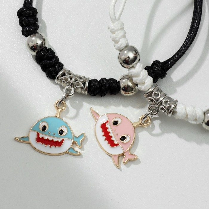 Браслеты «Неразлучники» акулы, цветные, 7 см