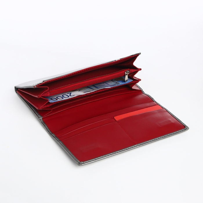 Кошелёк женский на магните, цвет серебряный Кошелёк женский на магните, цвет серебряный