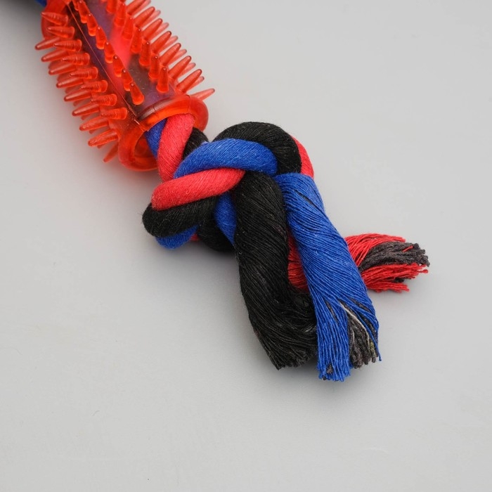 Игрушка тренировочная канатная Игрушка тренировочная канатная "Зубочистка", 65 г, микс цветов