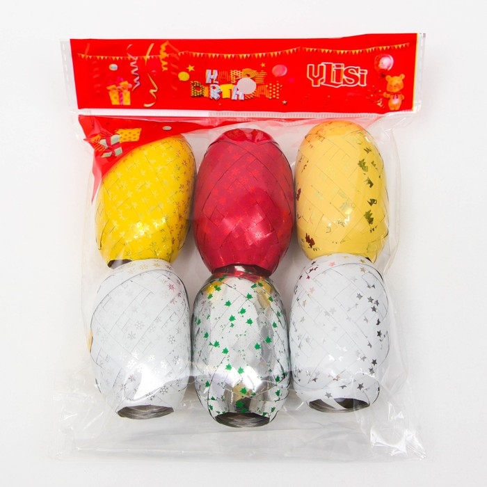 Новый год. Лента для декора и подарков новогодняя Новый год. Лента для декора и подарков новогодняя "С новый годом!" 0,5 см х 10 м, цвета МИКС.