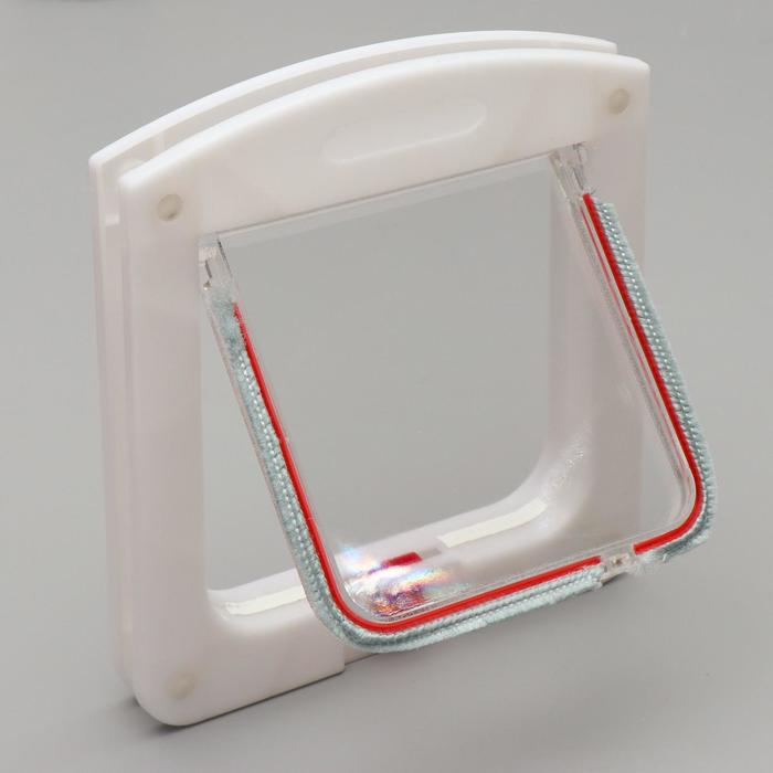 Дверь для животных с 4 режимами, проем 15х15,5см(общ. 22,5х20 см), белая Дверь для животных с 4 режимами, проем 15х15,5см(общ. 22,5х20 см), белая