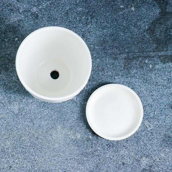 Горшок цветочный Горшок цветочный "Кураж" (белый) № 2 Высокий овал 0,6л