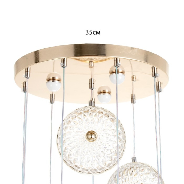 Каскад Каскад "Ледис" 10LED+3LED 99Вт ПДУ золото 40х40х200см BayerLux