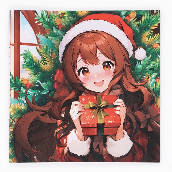 Раскраска антистресс на новый год. Альбом для вдохновения «Новый год! Аниме», 19 страниц Раскраска антистресс на новый год. Альбом для вдохновения «Новый год! Аниме», 19 страниц