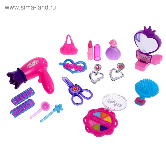 Набор парикмахера в чемодане, 15 предметов, МИКС Набор парикмахера в чемодане, 15 предметов, МИКС