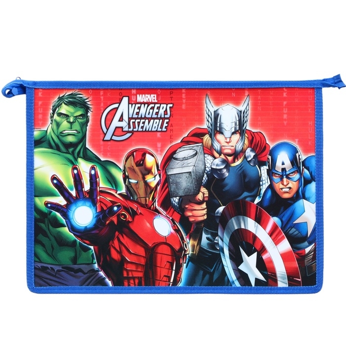 Папка пластиковая А4, на молнии, Мстители Папка пластиковая А4, на молнии, Мстители