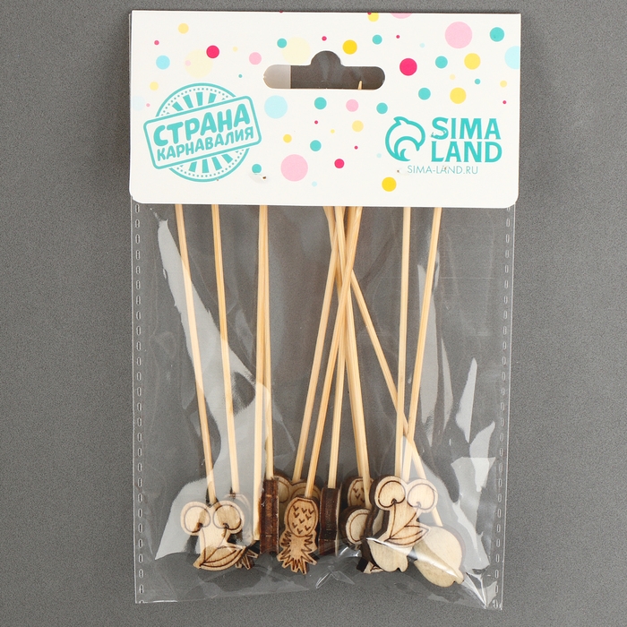 Шпажки деревянные «Фрукты», 11 см, набор 12 шт. Шпажки деревянные «Фрукты», 11 см, набор 12 шт.