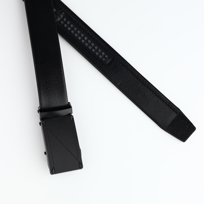 Ремень мужской, ширина 3,5 см, пряжка автомат, цвет чёрный Ремень мужской, ширина 3,5 см, пряжка автомат, цвет чёрный