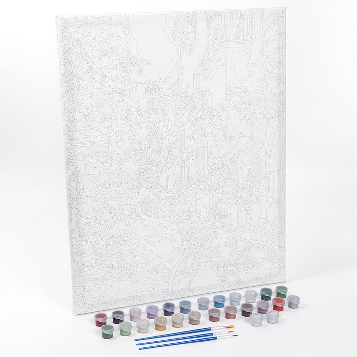 Картина по номерам на холсте с подрамником «Европейский дворик», 40 х 50 см