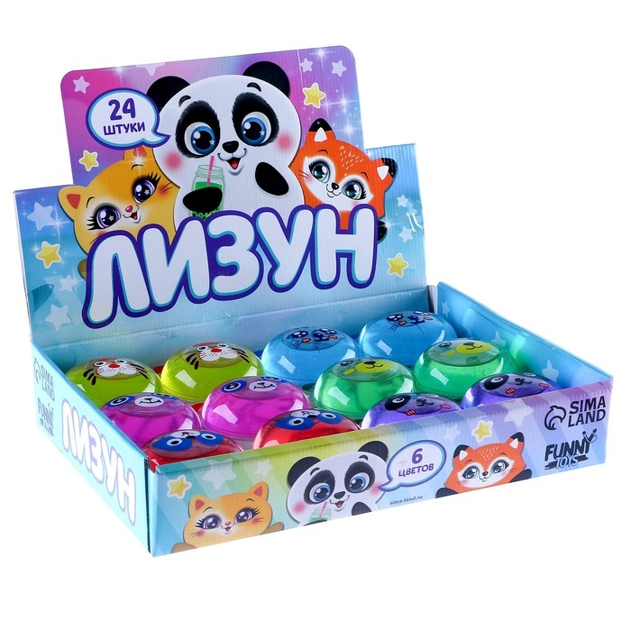 Лизун - слайм «Зверюшки», твёрдый, цвета МИКС Лизун - слайм «Зверюшки», твёрдый, цвета МИКС