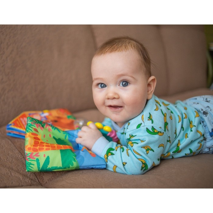 Книжка - шуршалка «Животные Африки» 14х16 см, Крошка Я