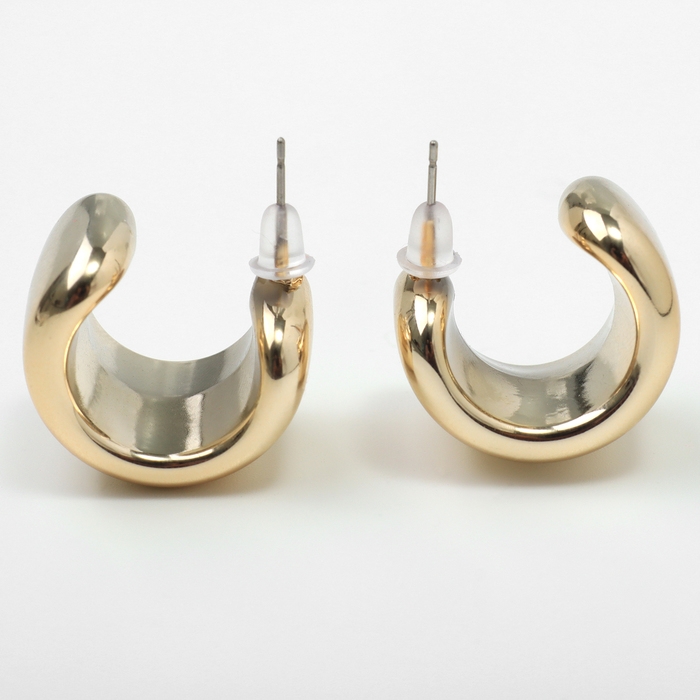 Серьги пластик «Круг» муза, цвет золото Серьги пластик «Круг» муза, цвет золото