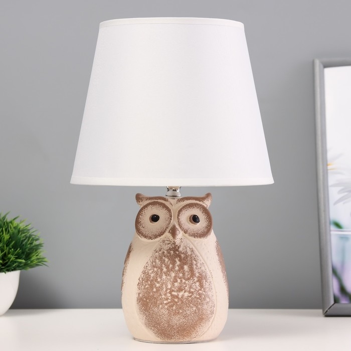 Настольная лампа Настольная лампа"Филин" Е14 40Вт коричневый 20х20х32см