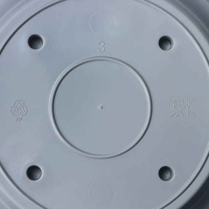 Горшок для цветов с поддоном «Сильвер ЭКО», 1.9 л, d=18 см, цвет светло-серый