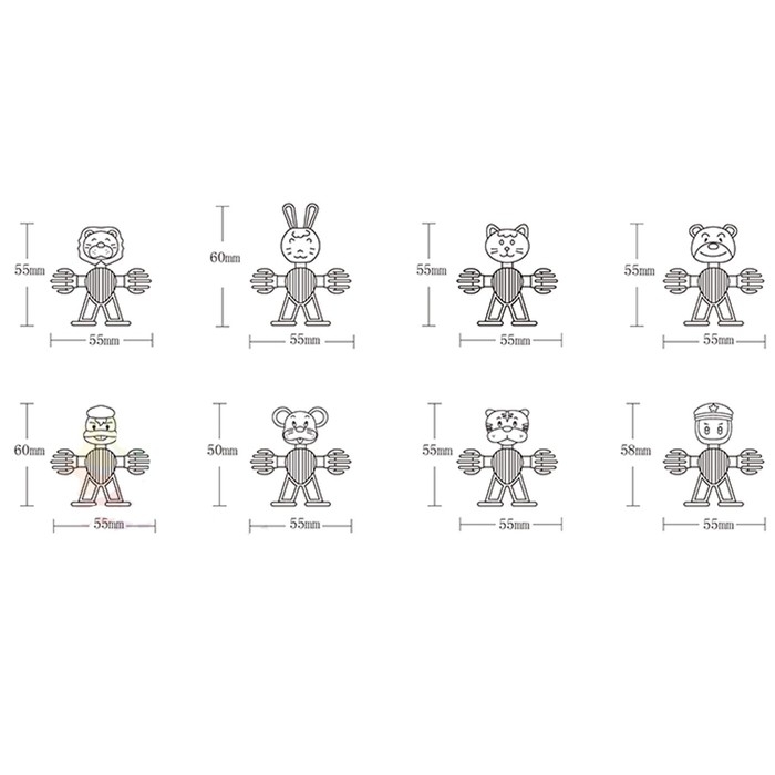 Конструктор обучающий «Забавные человечки», 34 детали Конструктор обучающий «Забавные человечки», 34 детали