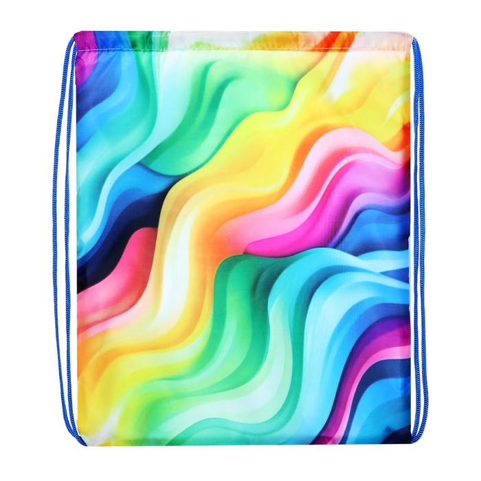 Мешок для обуви 420 х 340 мм, Calligrata МСО-5С, (мягкий полиэстер, плотность 210D),  Мешок для обуви 420 х 340 мм, Calligrata МСО-5С, (мягкий полиэстер, плотность 210D), "Волна"