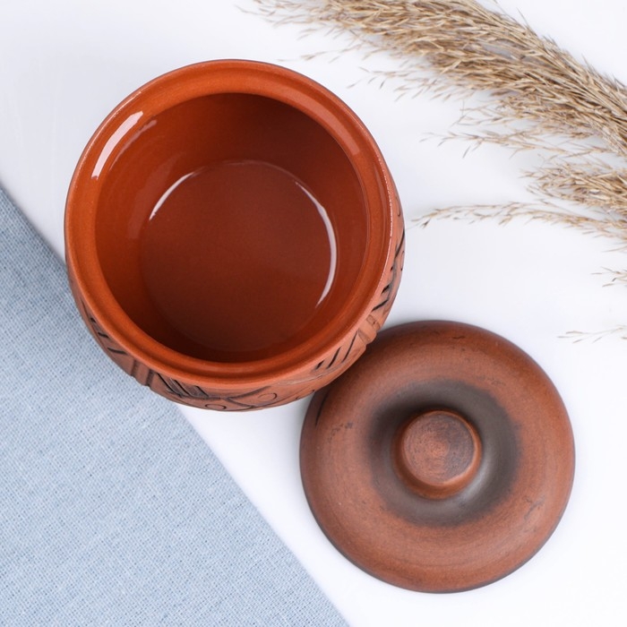 Горшок керамический для запекания  Горшок керамический для запекания "Аппетитный" молочение / 0,3л