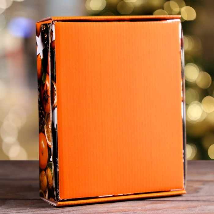 Новый год. Коробка подарочная, крышка-дно, с окном Новый год. Коробка подарочная, крышка-дно, с окном "С Новым Годом", 18 х 15 х 5 см.