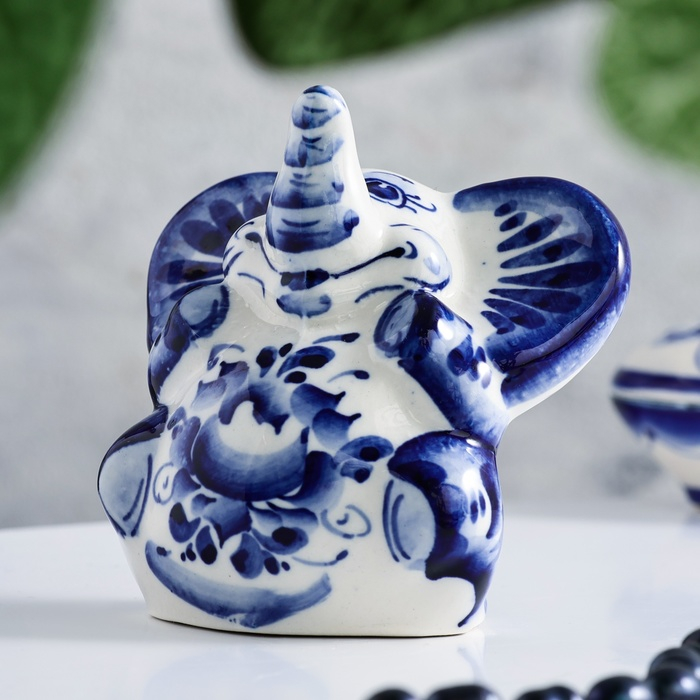 Сувенир «Слон Чайник», 9 см, гжель
