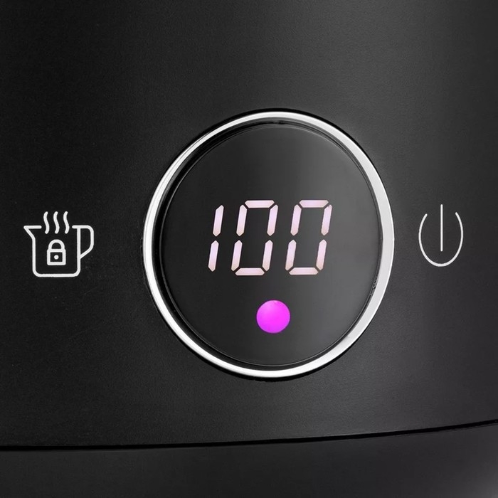 Чайник электрический Kitfort KT-6196-1, металл, 1.5 л, 2200 Вт, чёрный Чайник электрический Kitfort KT-6196-1, металл, 1.5 л, 2200 Вт, чёрный