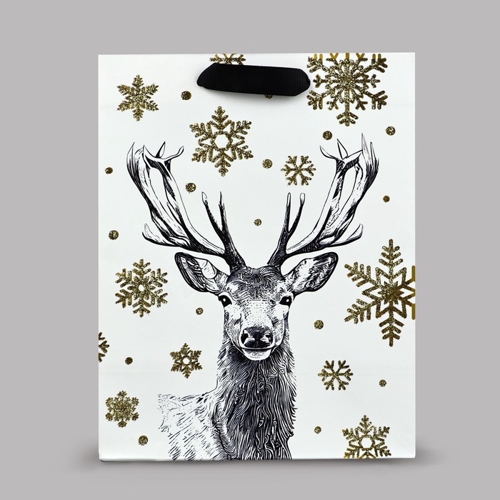 Пакет подарочный новогодний ламинированный «Новогодний лес», MS 23 x 18 х 10 см Пакет подарочный новогодний ламинированный «Новогодний лес», MS 23 x 18 х 10 см